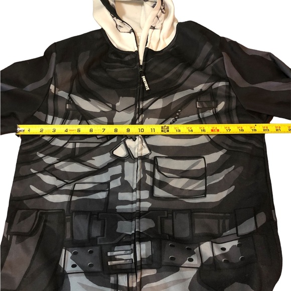 FORTNITE Boys XL Skeleton Hoodie Jacket Full Zip Skull Trooper Face Mask… - Picture 3 of 7